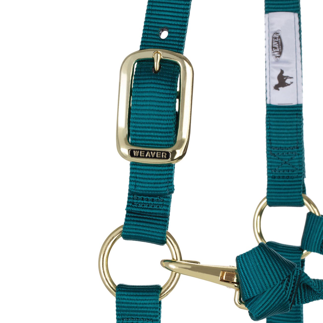 Weaver Equine Chin and Throat Snap Halter, Yearling, Nylon, Teal