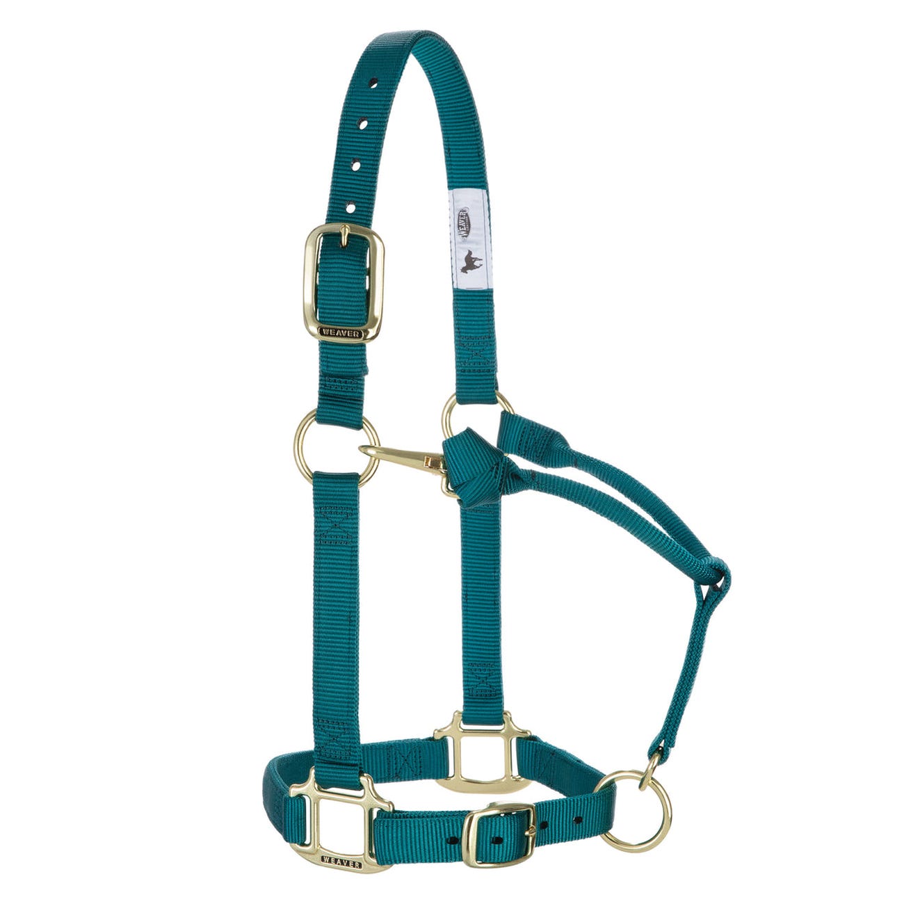 Weaver Equine Chin and Throat Snap Halter, Yearling, Nylon, Teal