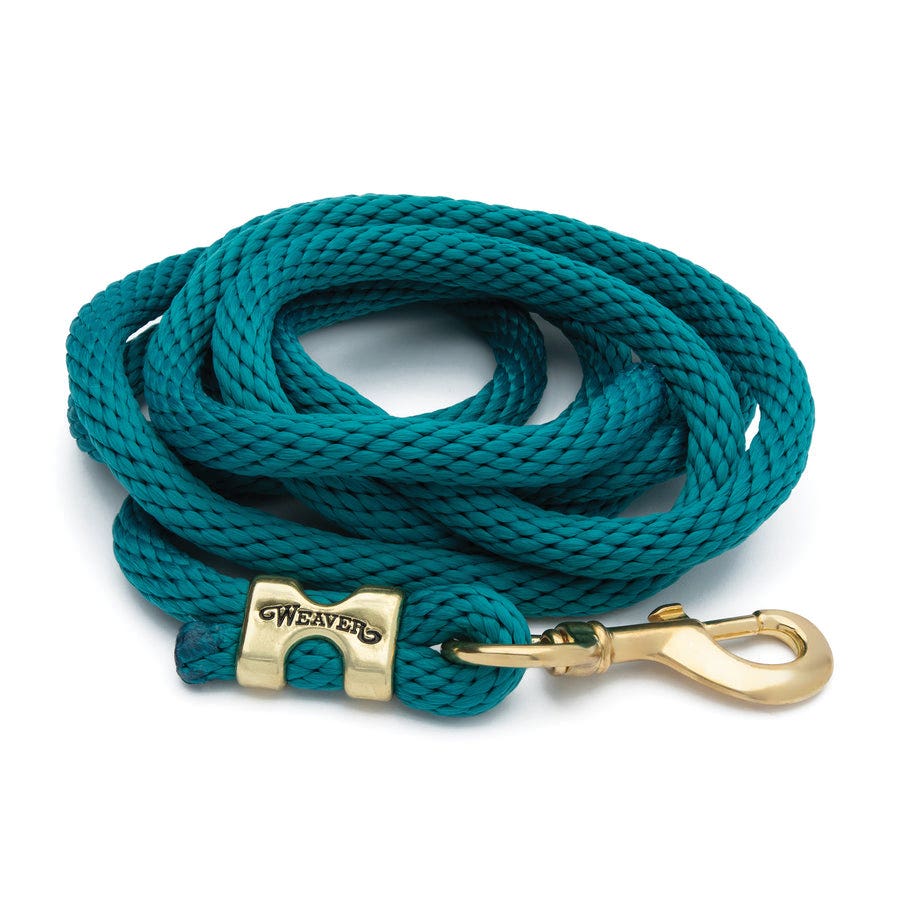 Weaver Equine Horse Lead Rope, 10 ft L, Fastening Method: Snap, Polypropylene Line, Teal