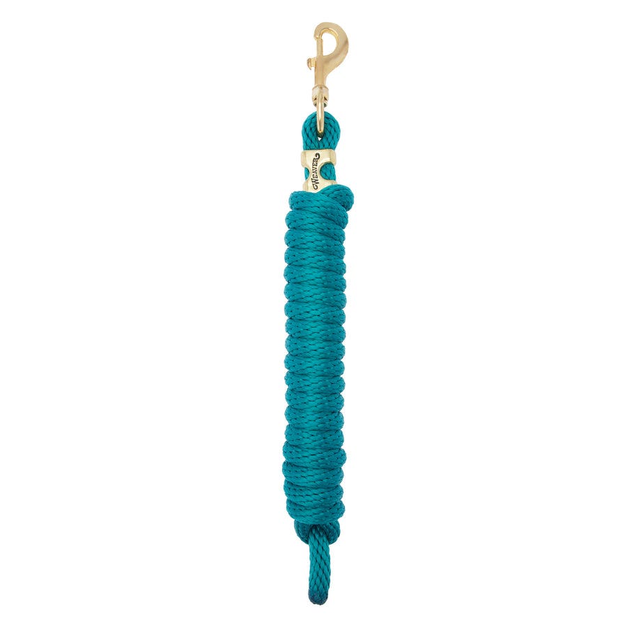 Weaver Equine Horse Lead Rope, 10 ft L, Fastening Method: Snap, Polypropylene Line, Teal
