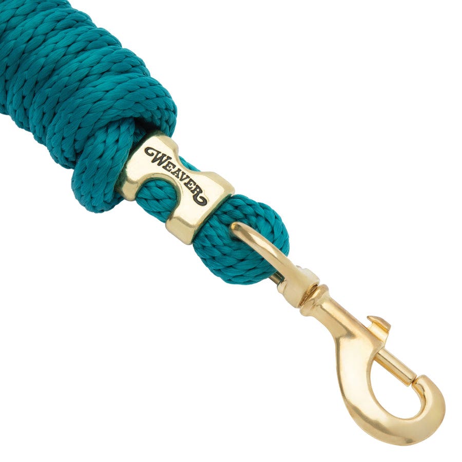 Weaver Equine Horse Lead Rope, 10 ft L, Fastening Method: Snap, Polypropylene Line, Teal