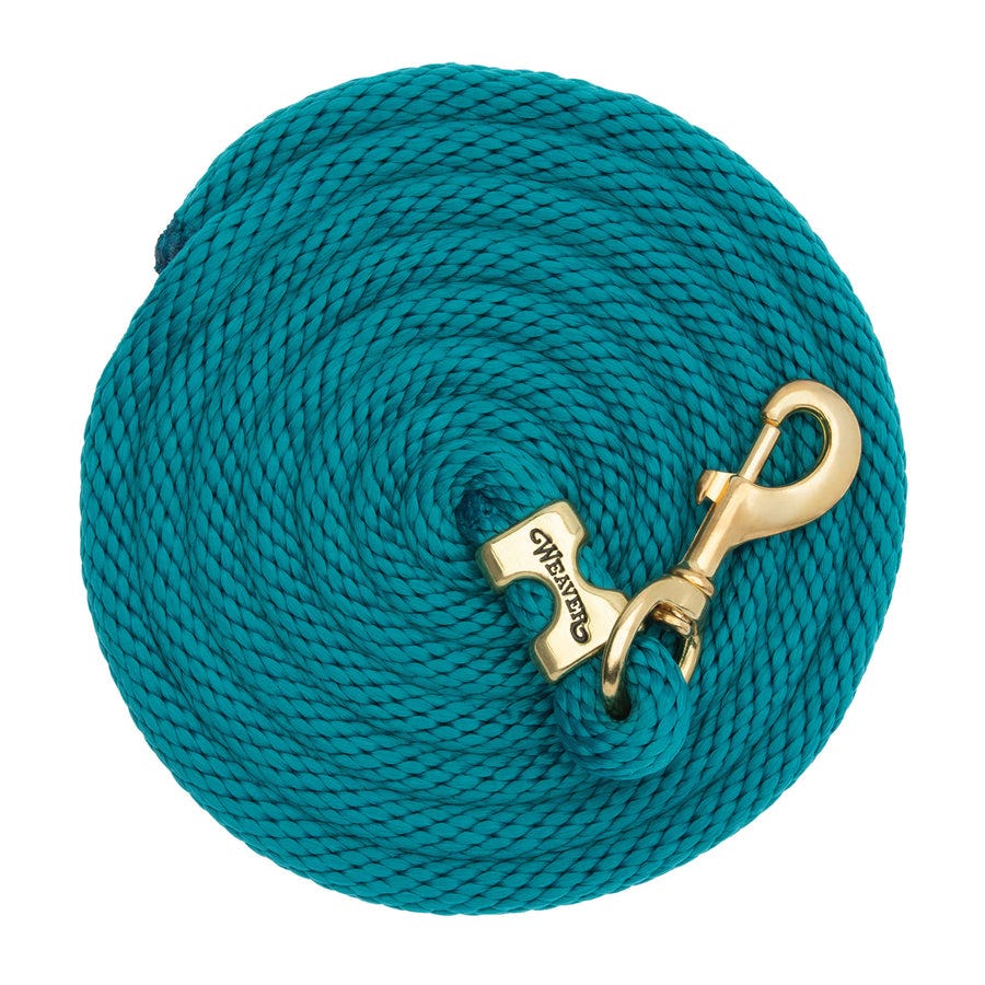 Weaver Equine Horse Lead Rope, 10 ft L, Fastening Method: Snap, Polypropylene Line, Teal