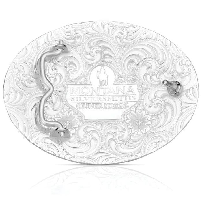 Montana Silversmiths Etched Desert Oval Belt Buckle – Swivel Closure