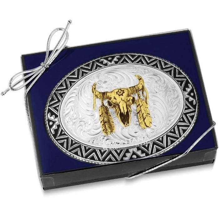 Montana Silversmiths Geometric Oval Belt Buckle – Swivel Closure