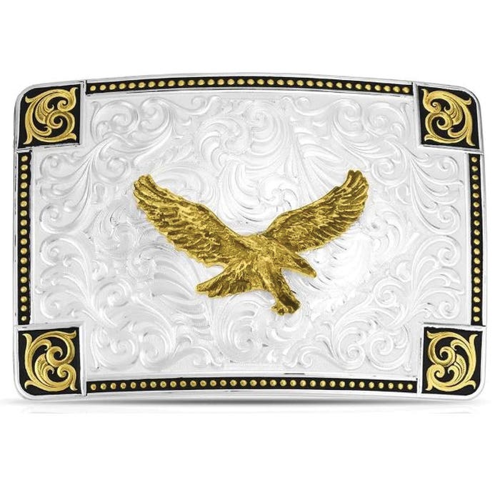Montana Silversmiths Filigree Etched Belt Buckle – Swivel Closure