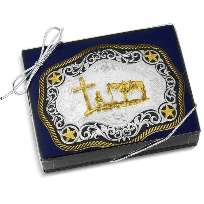 Montana Silversmiths 57610-731 Buckle, Southwestern Buckle, Gold/Silver Buckle, Swivel Closure