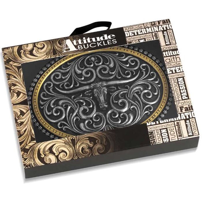 Montana Silversmiths Southwestern Longhorn Belt Buckle
