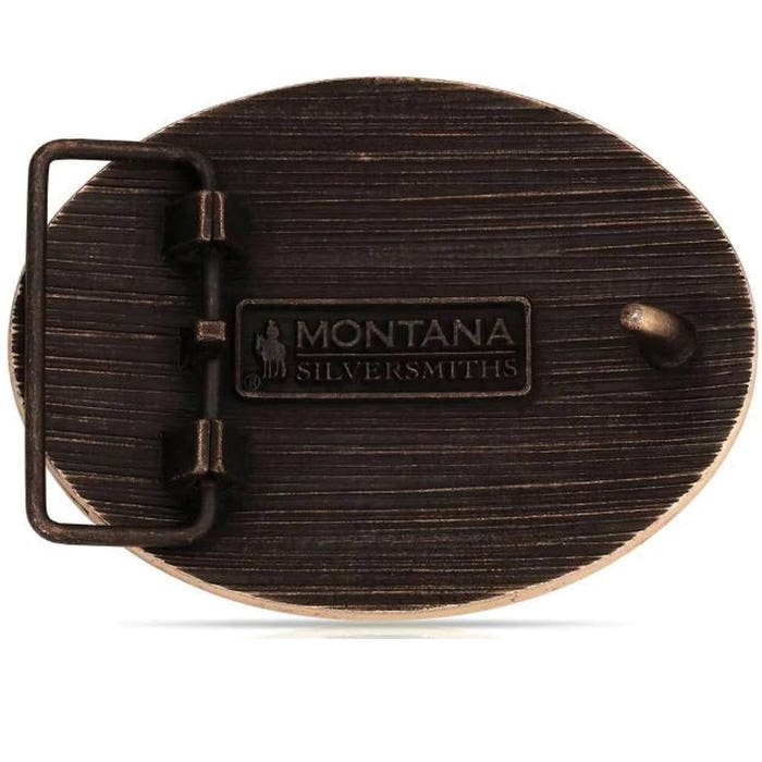 Montana Silversmiths Attitude Oval Belt Buckle – Arrows Cactus Western Filigree