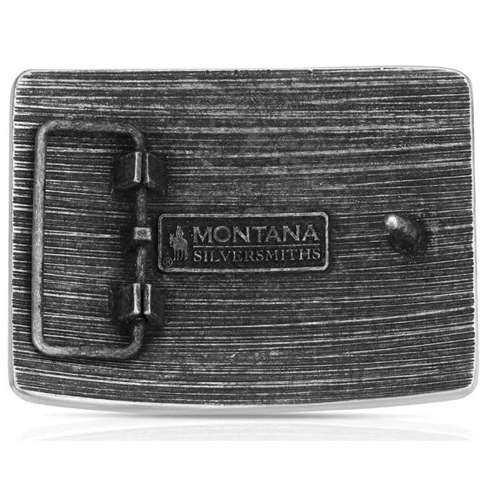 Montana Silversmiths Rodeo Rectangular Belt Buckle – Swivel Closure