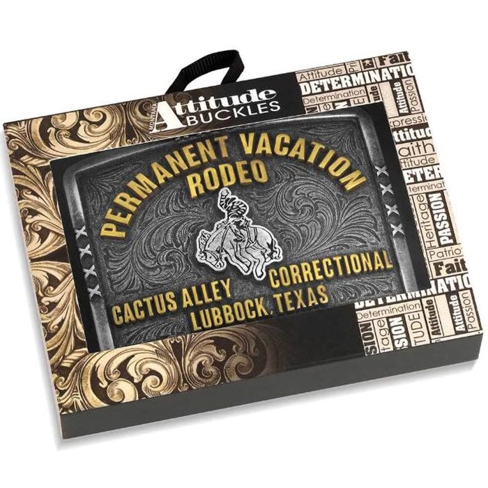 Montana Silversmiths Rodeo Rectangular Belt Buckle – Swivel Closure