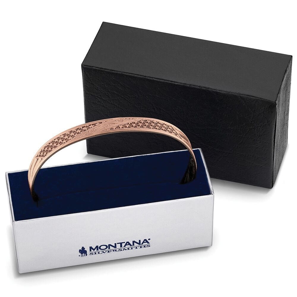 Montana Silversmiths American Made Series AMBC6414BLB Bracelet, Cuff, Men's, One-Size, Untamed Valor, Brass