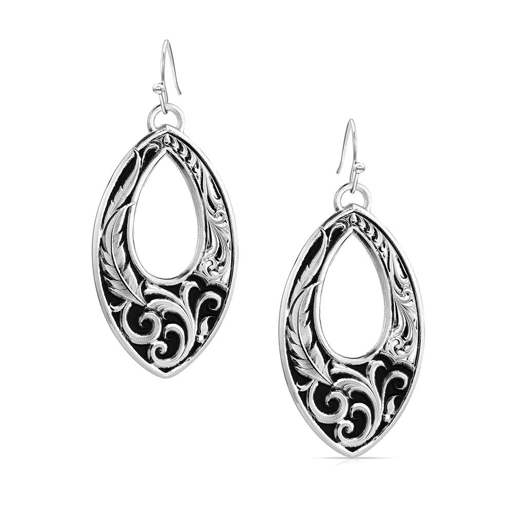 Montana Silversmiths American Made Series AMER6419 Earrings, Dangle, Women's, Shadow and Shine, Brass/Stainless Steel