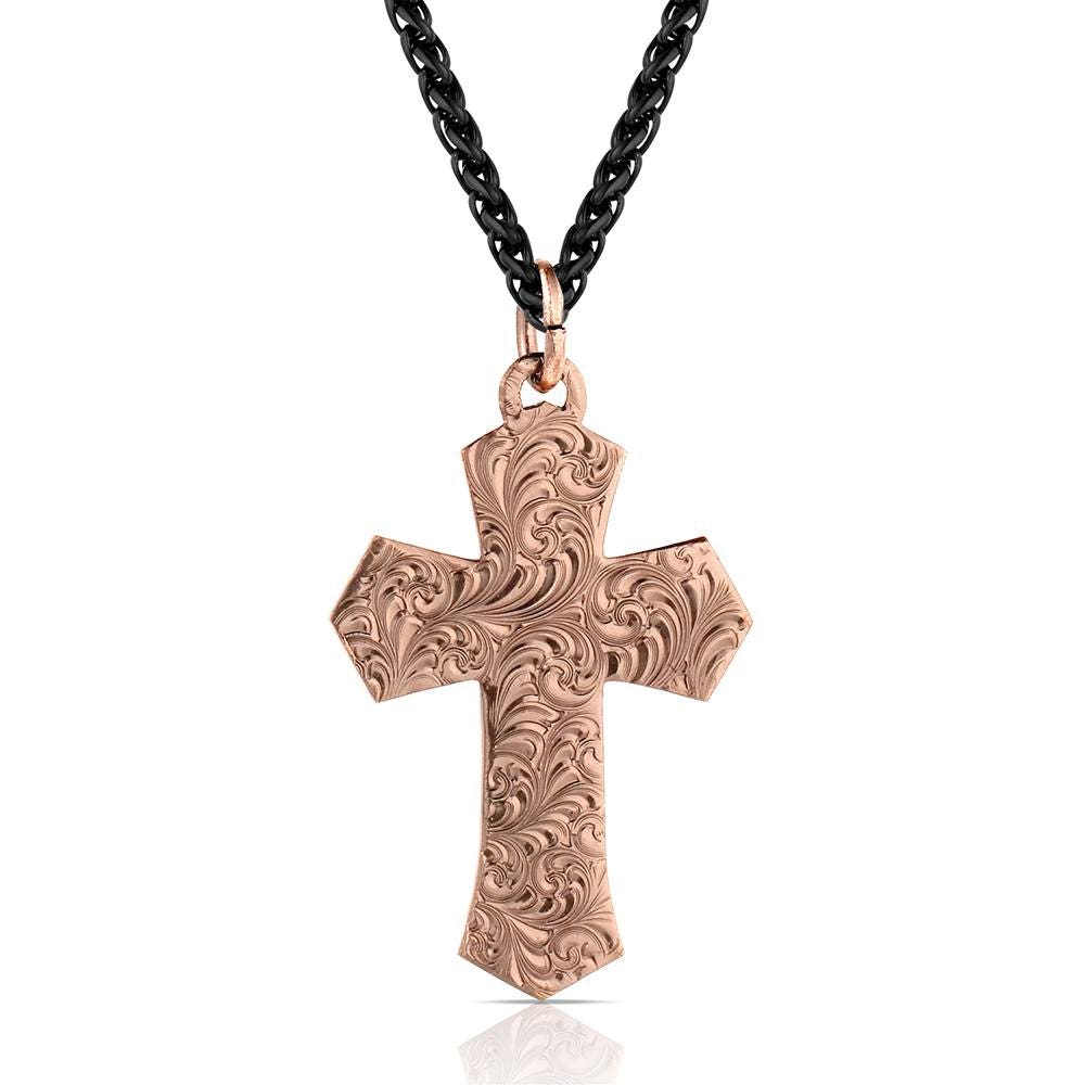Montana Silversmiths American Made Series AMNC6414BLB Necklace, Men's, Untamed Valor, Brass
