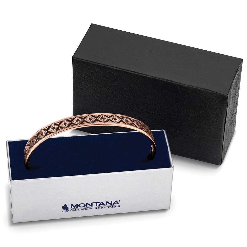 Montana Silversmiths American Made Series BC6410RG Bracelet, Cuff, Men's, One-Size, Sunset Rider, Brass