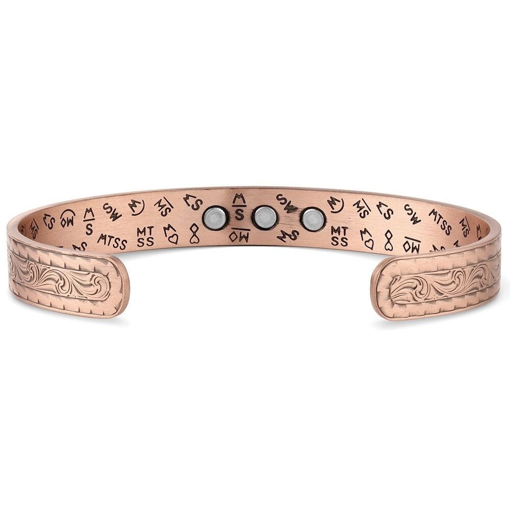 Montana Silversmiths BC6431 Bracelet, Cuff, Men's, One-Size, Western Scroll, Brass