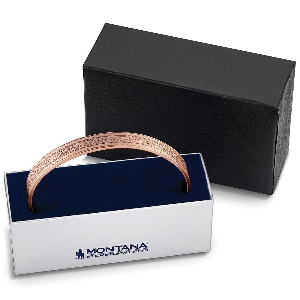 Montana Silversmiths BC6431 Bracelet, Cuff, Men's, One-Size, Western Scroll, Brass