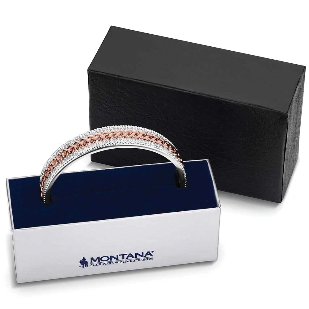 Montana Silversmiths BC6446 Bracelet, Cuff, One-Size, High Prairie, Cubic Zirconia Gemstone, Brass