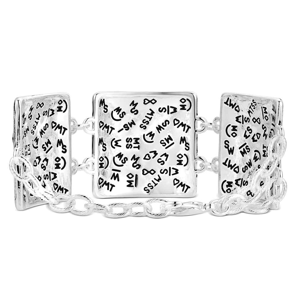 Montana Silversmiths BC6464 Bracelet, Women's, Ranch House Floral, Zinc Alloy