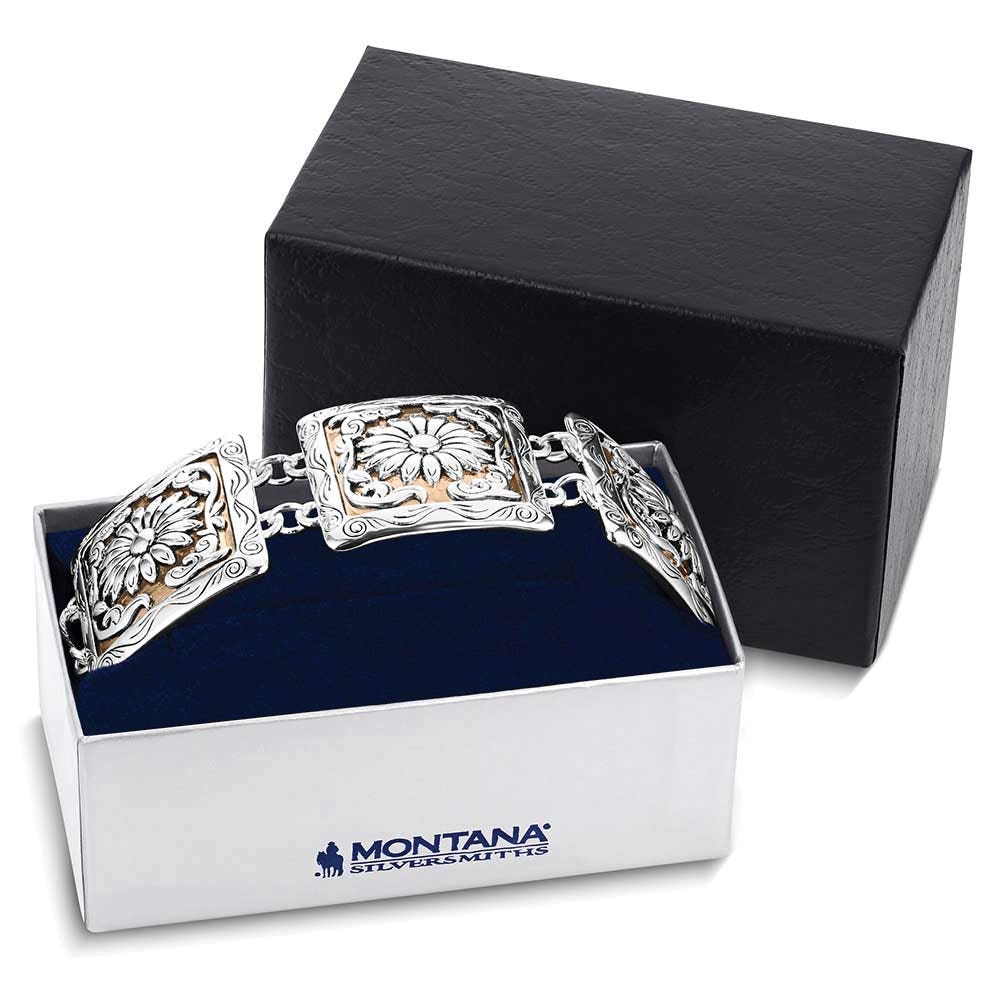 Montana Silversmiths BC6464 Bracelet, Women's, Ranch House Floral, Zinc Alloy