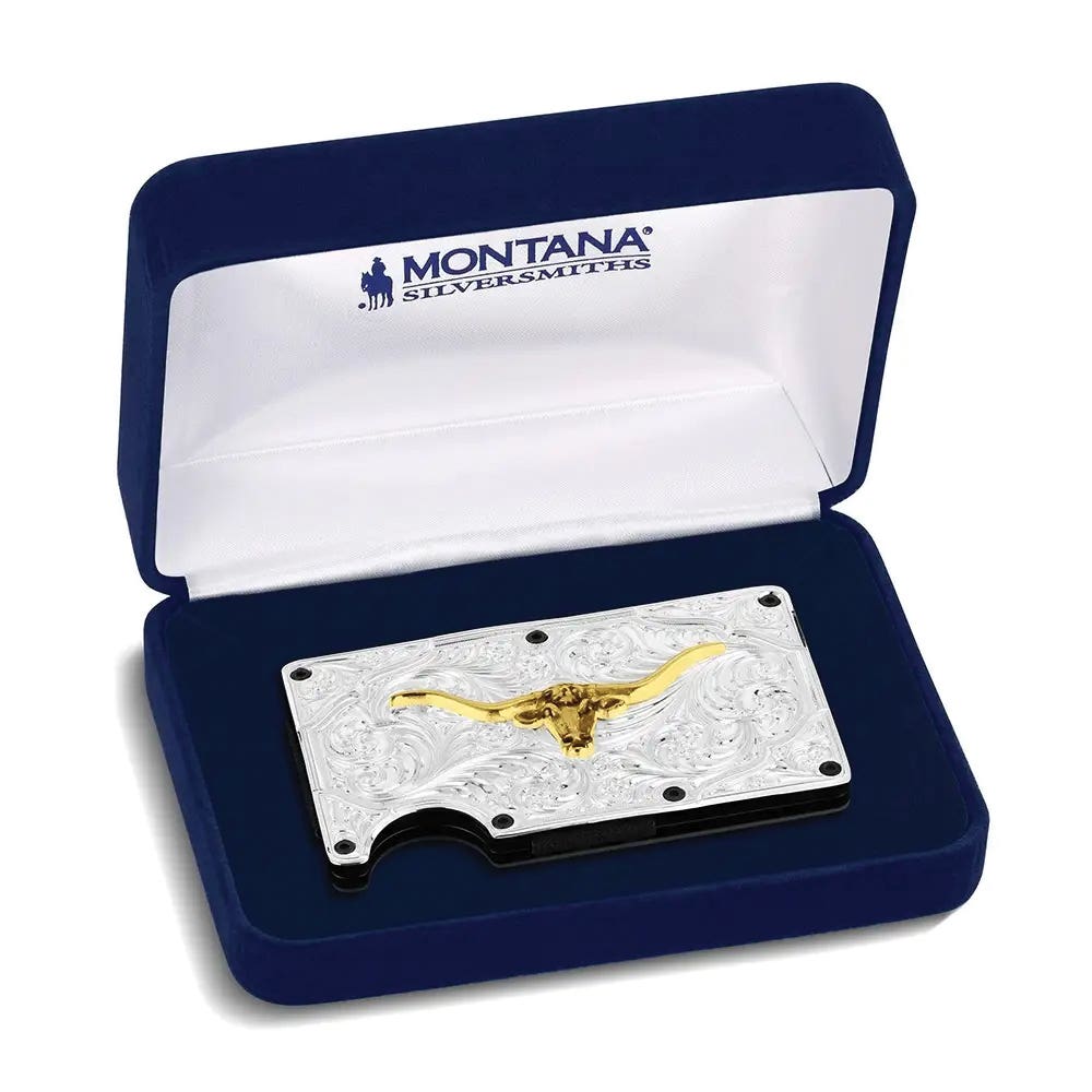 Montana Silversmiths CRCARD6409-771 Ironwood Card Case, Brass