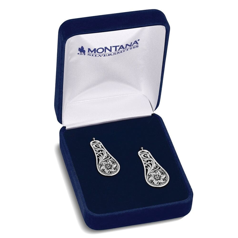 Montana Silversmiths ER6280 Earrings, Dangle, Women's, Desert Marigold Floral, Brass/Stainless Steel