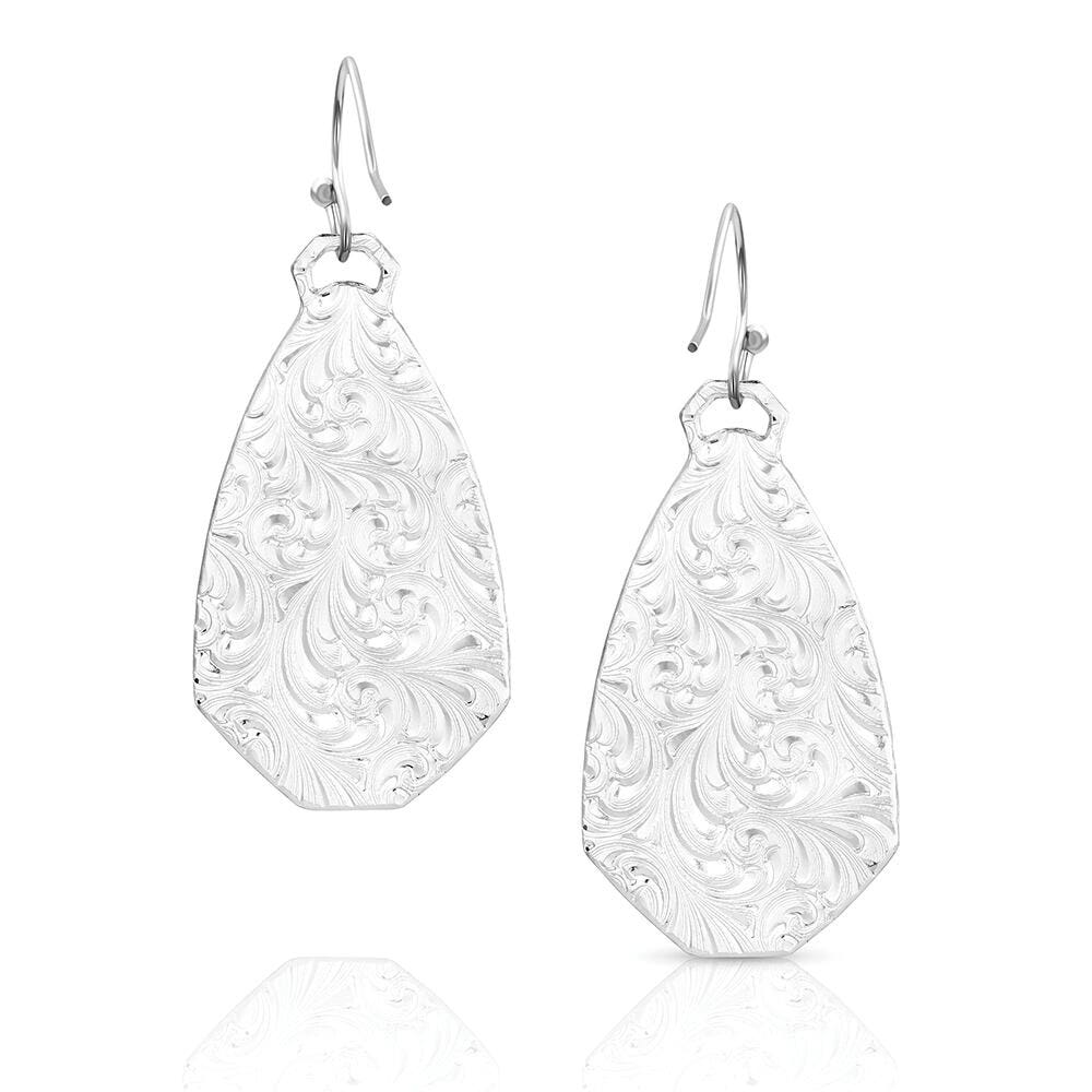 Montana Silversmiths ER6420 Earrings, Dangle, Women's, Saguaro Blossom, Brass/Stainless Steel