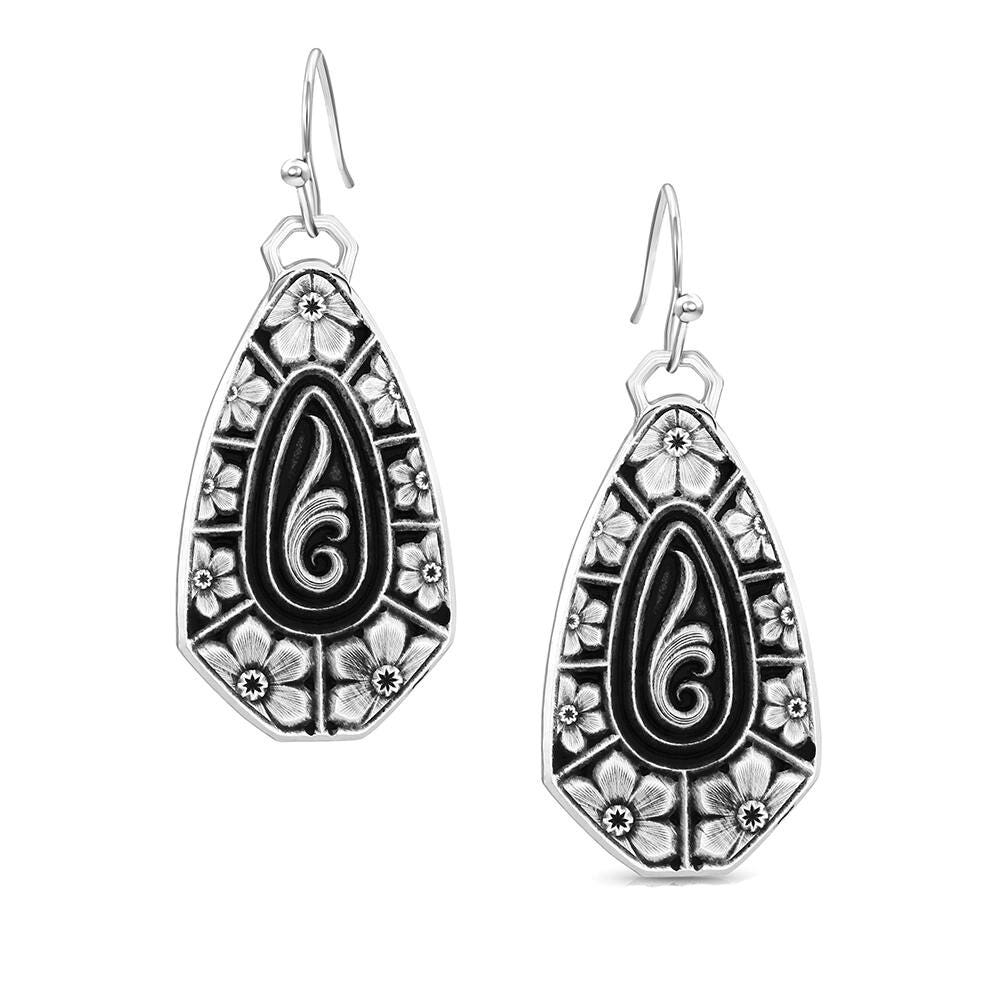 Montana Silversmiths ER6420 Earrings, Dangle, Women's, Saguaro Blossom, Brass/Stainless Steel
