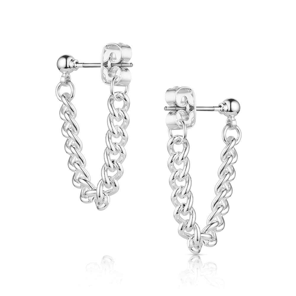 Montana Silversmiths ER6443 Earrings, Dangle, Bridle Chain, Brass/Stainless Steel