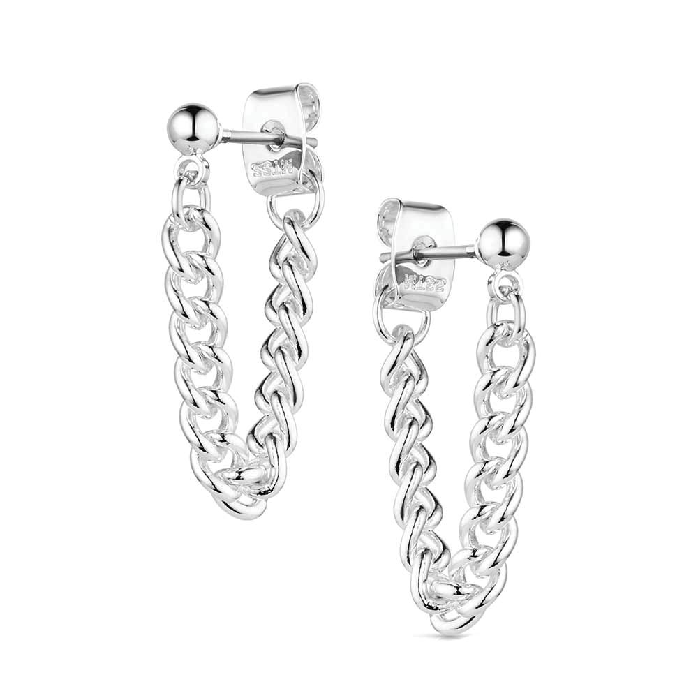 Montana Silversmiths ER6443 Earrings, Dangle, Bridle Chain, Brass/Stainless Steel