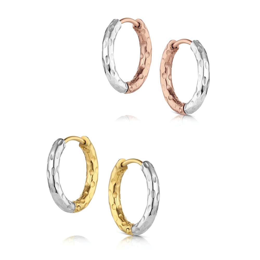 Montana Silversmiths ER6453 Earring Set, Huggie, Women's, Sun and Moon Hoop, Stainless Steel