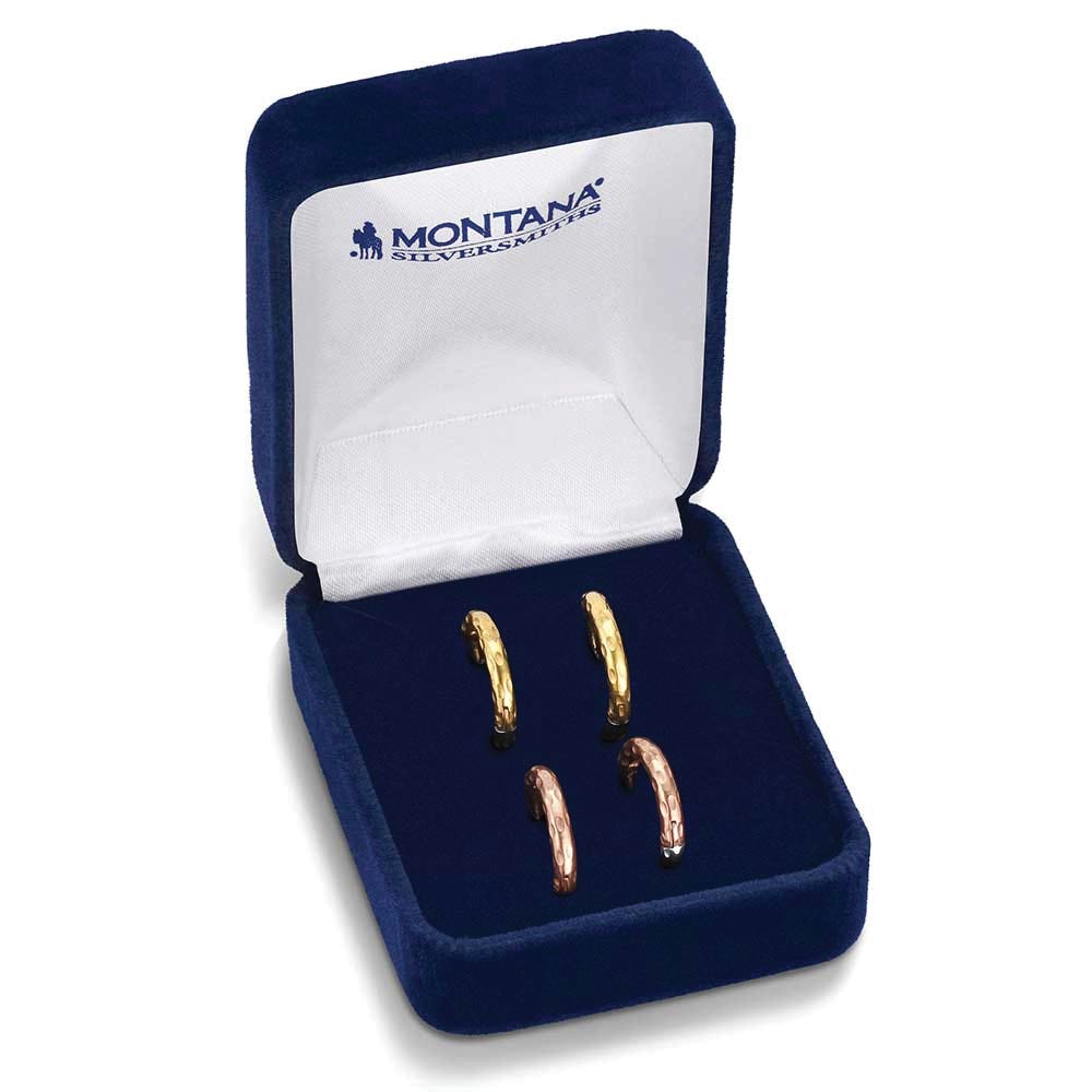 Montana Silversmiths ER6453 Earring Set, Huggie, Women's, Sun and Moon Hoop, Stainless Steel