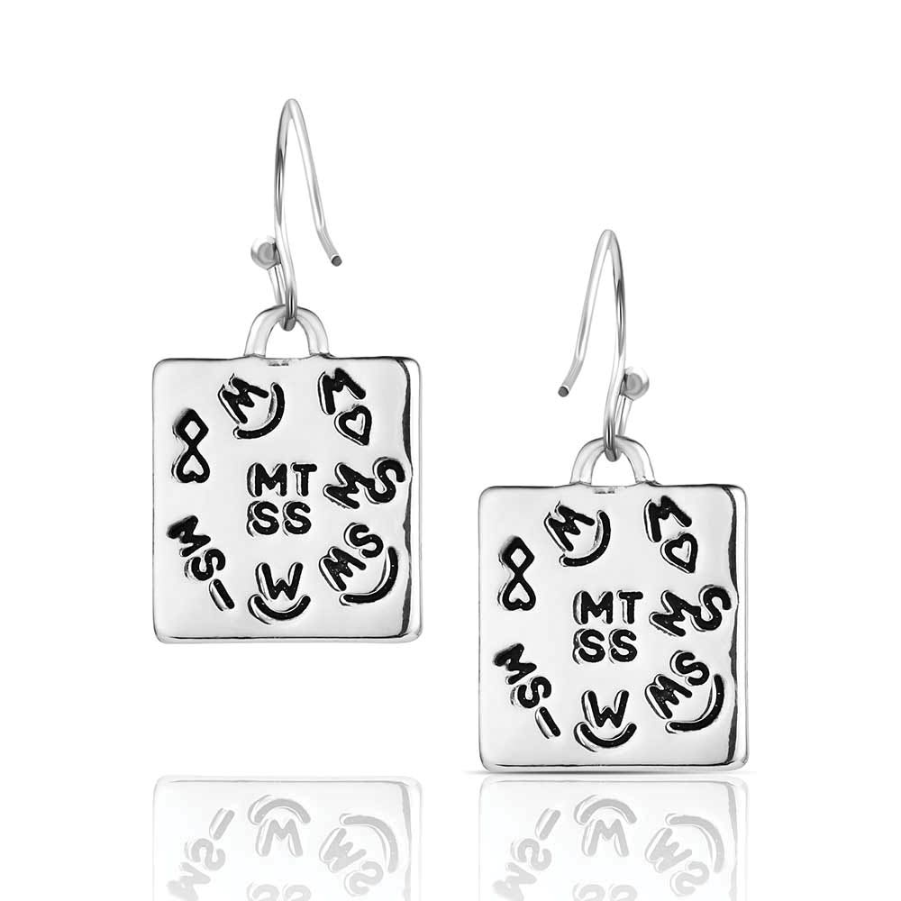 Montana Silversmiths ER6464 Earrings, Dangle, Women's, Ranch House Floral, Zinc Alloy