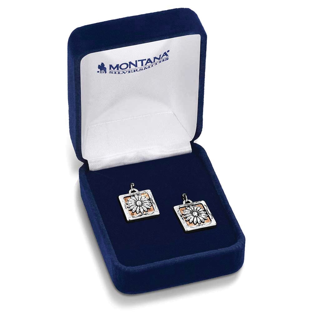 Montana Silversmiths ER6464 Earrings, Dangle, Women's, Ranch House Floral, Zinc Alloy