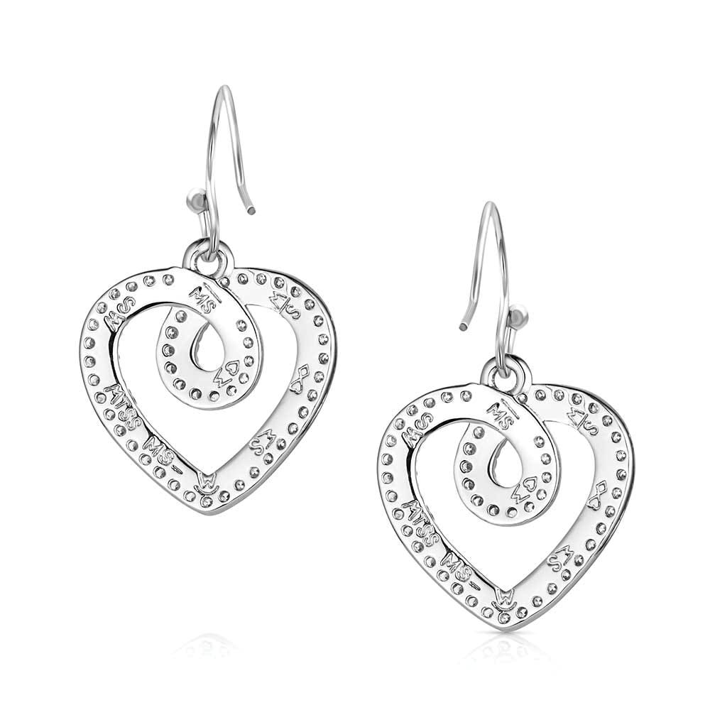 Montana Silversmiths ER6472 Earrings, Dangle, Women's, Heart of Radiance Crystal, Cubic Zirconia Gemstone