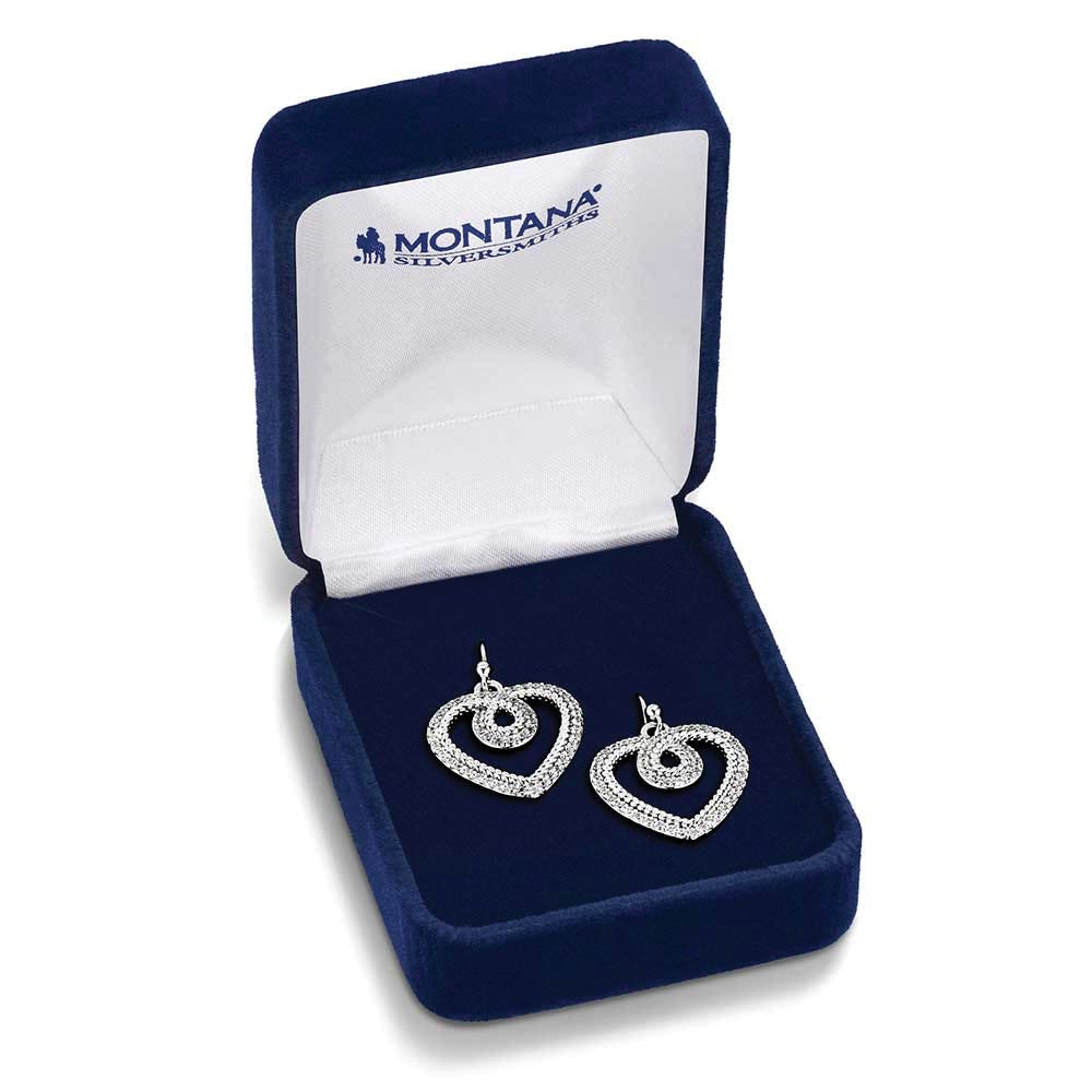 Montana Silversmiths ER6472 Earrings, Dangle, Women's, Heart of Radiance Crystal, Cubic Zirconia Gemstone