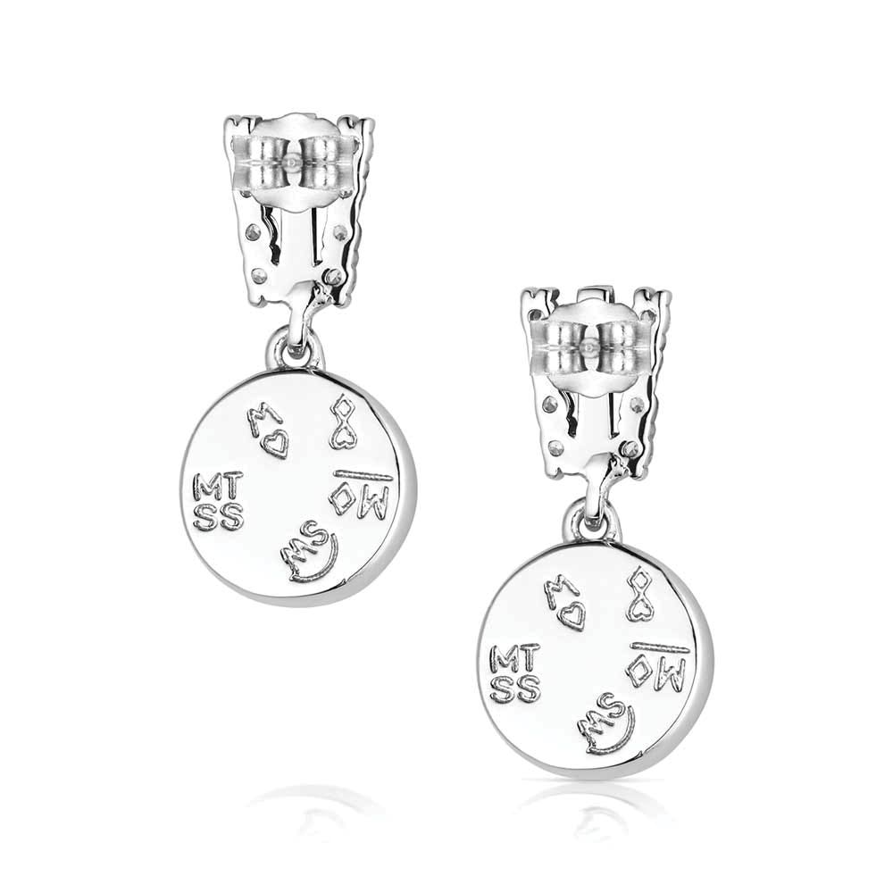 Montana Silversmiths ER6483 Earrings, Drop, Women's, Trailing, Cubic Zirconia, Turquoise Gemstone, Turquoise Gemstone
