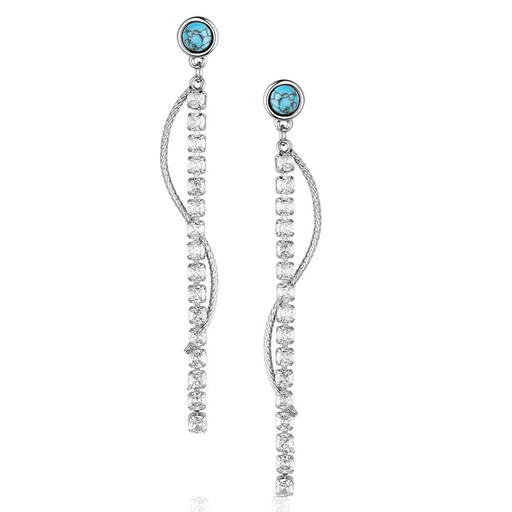 Montana Silversmiths ER6484 Earrings, Drop, Women's, Canyon Serenade, Turquoise Gemstone, Brass/Stainless Steel