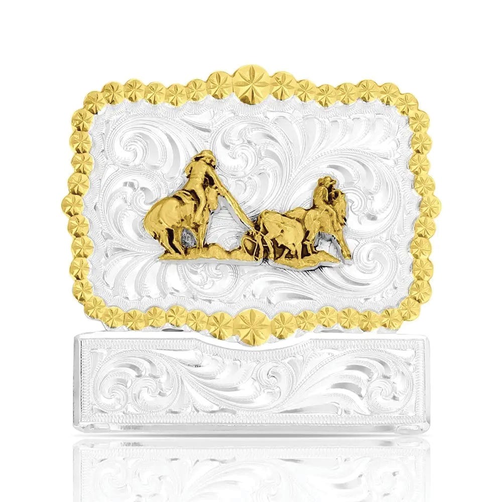 Montana Silversmiths HB6334-466 South Plains Hat Buckle, Brass