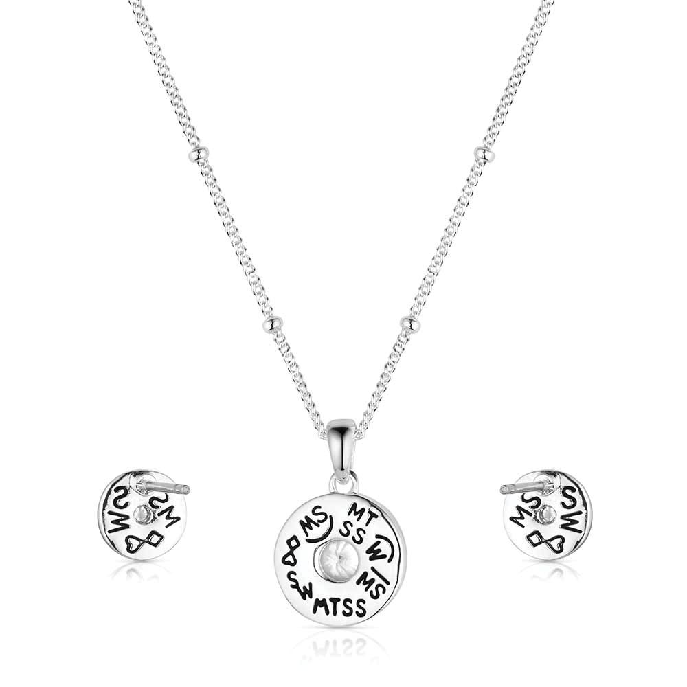 Montana Silversmiths JS6448 Jewelry Set, Women's, One-Size, Mountain Rain, Cubic Zirconia Gemstone