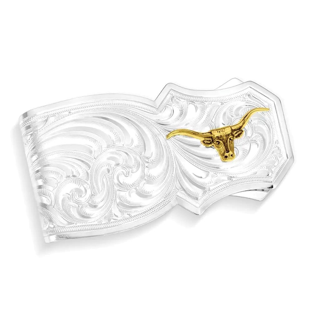 Montana Silversmiths MCL6333G-384S Trail Boss Money Clip, Brass