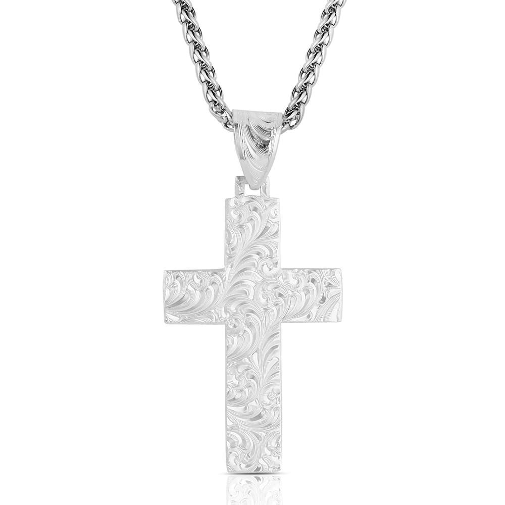 Montana Silversmiths NC6412 Necklace, Men's, Granite Peak Cross, Brass