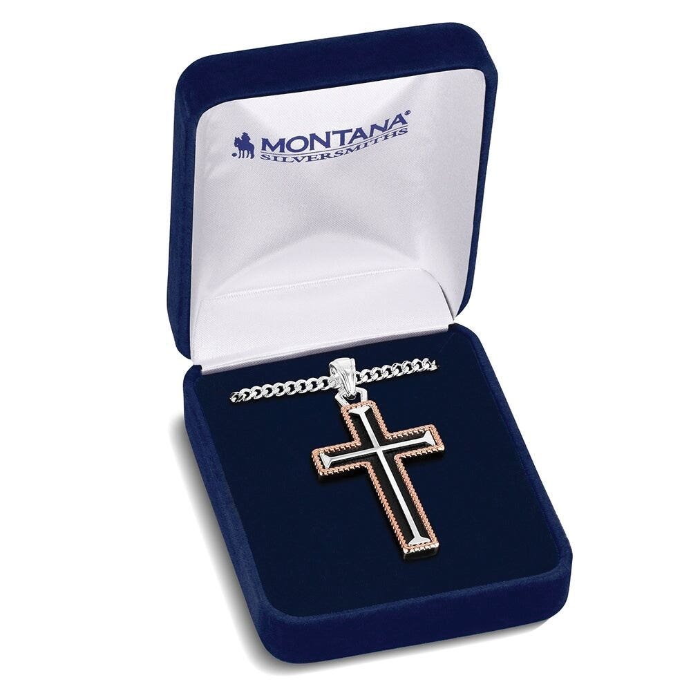 Montana Silversmiths NC6430 Necklace, Men's, One-Size, Unbridled Blessings, Leather/Stainless Steel