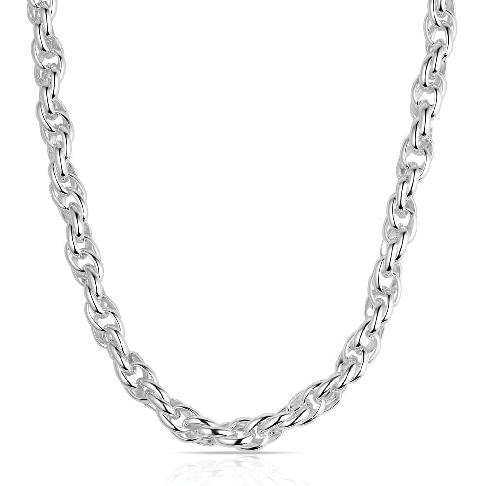 Montana Silversmiths NC6431 Necklace, Men's, One-Size, Gatekeeper Wheat Chain, Stainless Steel