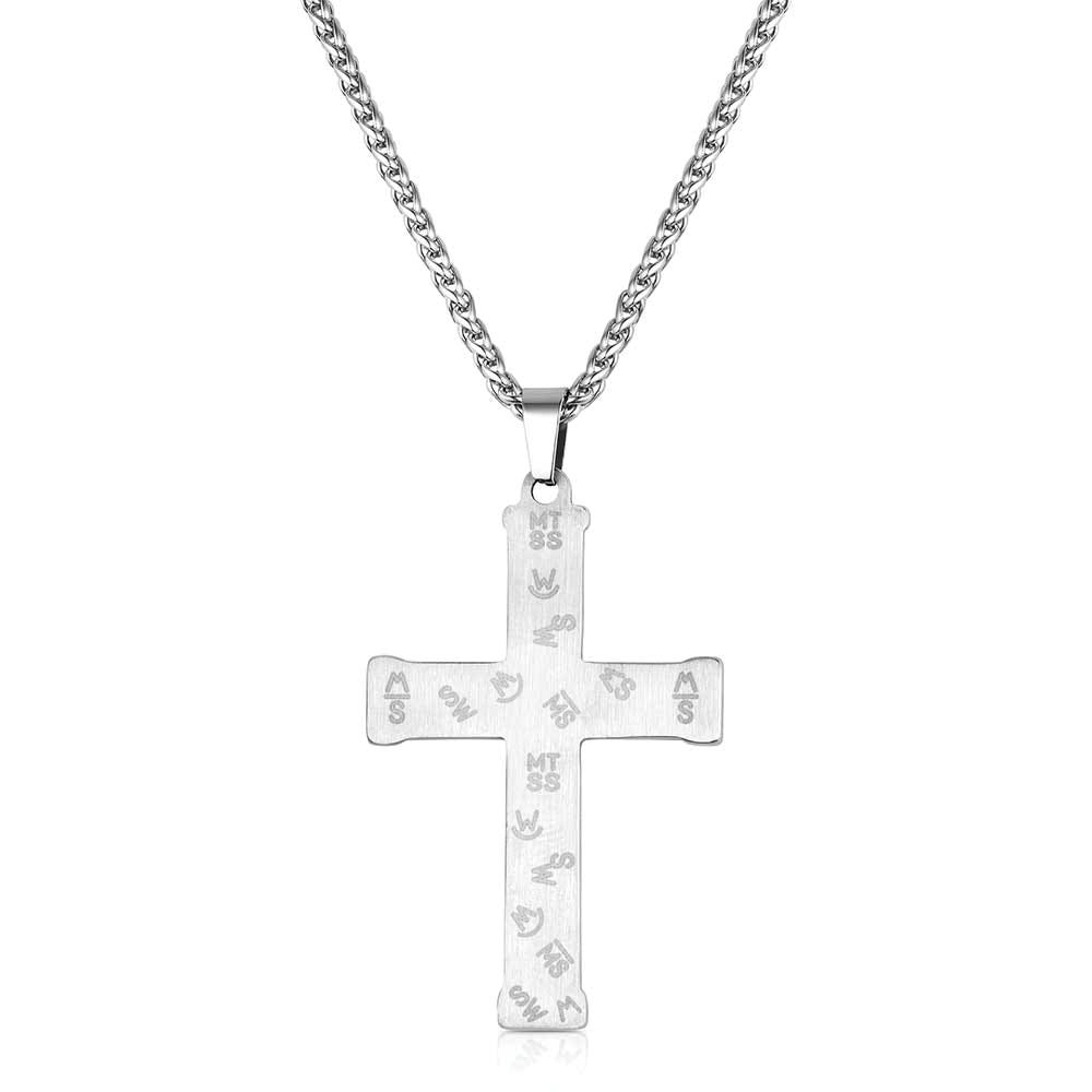 Montana Silversmiths NC6434 Necklace, One-Size, Bound Faith Cross, Stainless Steel