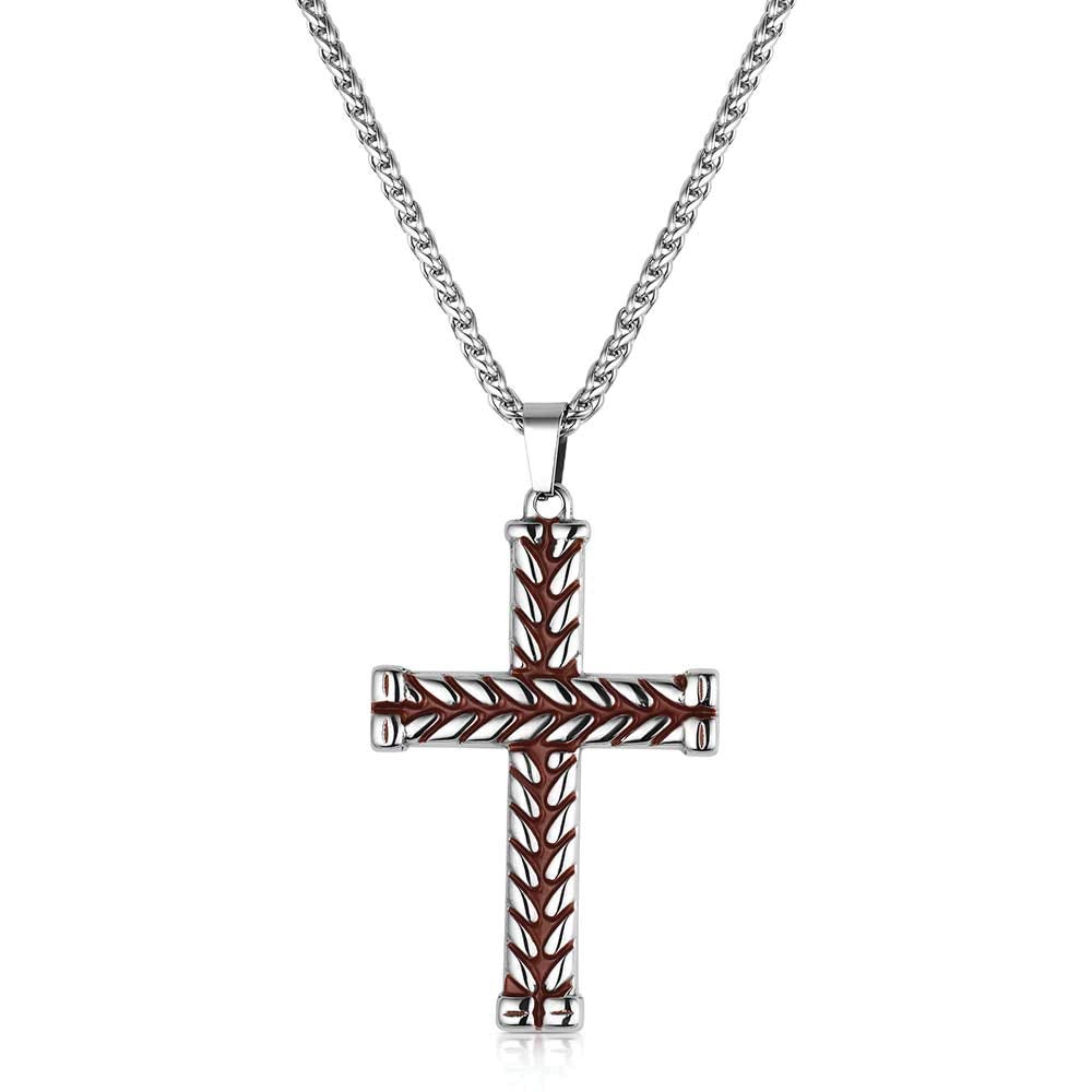 Montana Silversmiths NC6434 Necklace, One-Size, Bound Faith Cross, Stainless Steel
