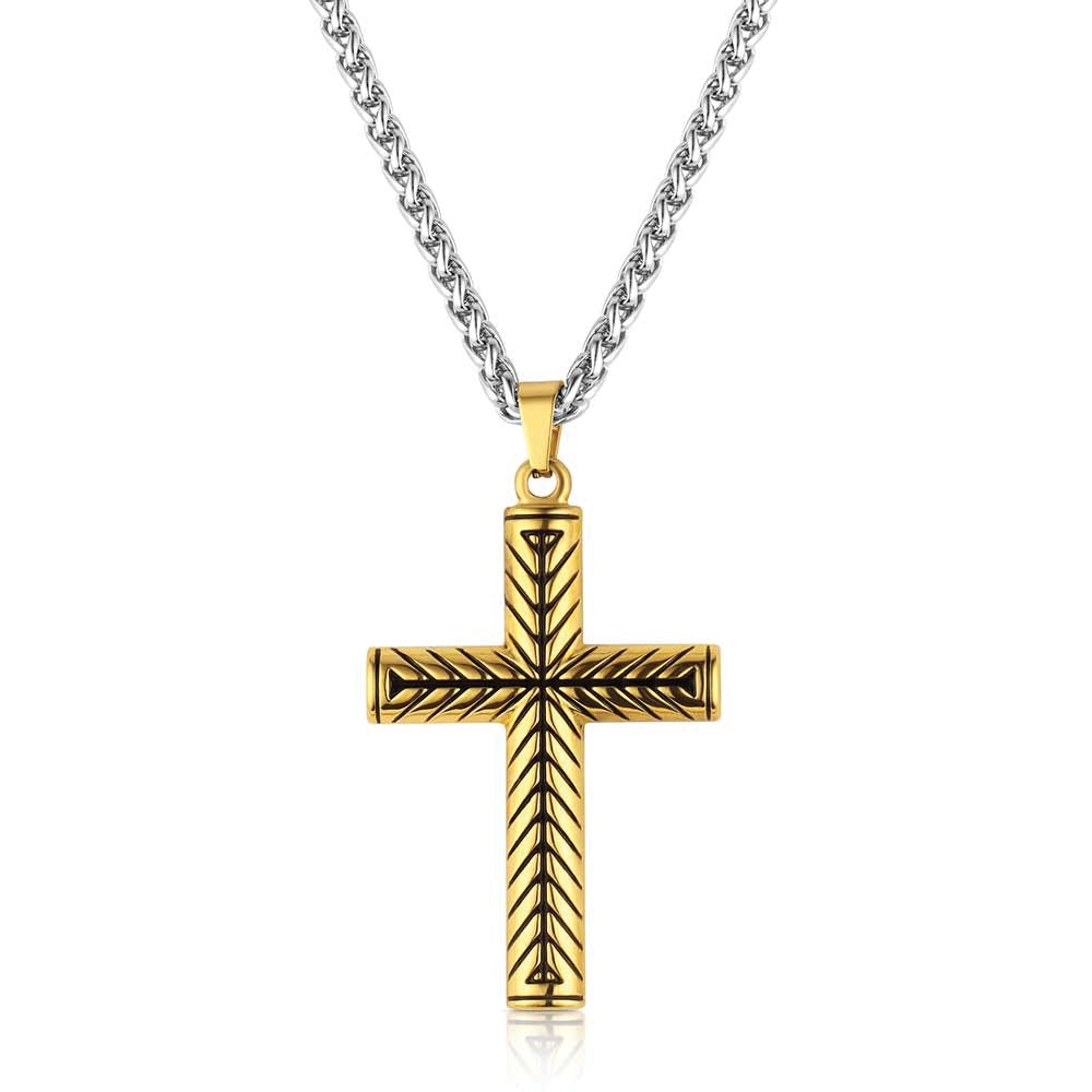 Montana Silversmiths NC6435 Necklace, One-Size, Anchor Point Cross, Stainless Steel