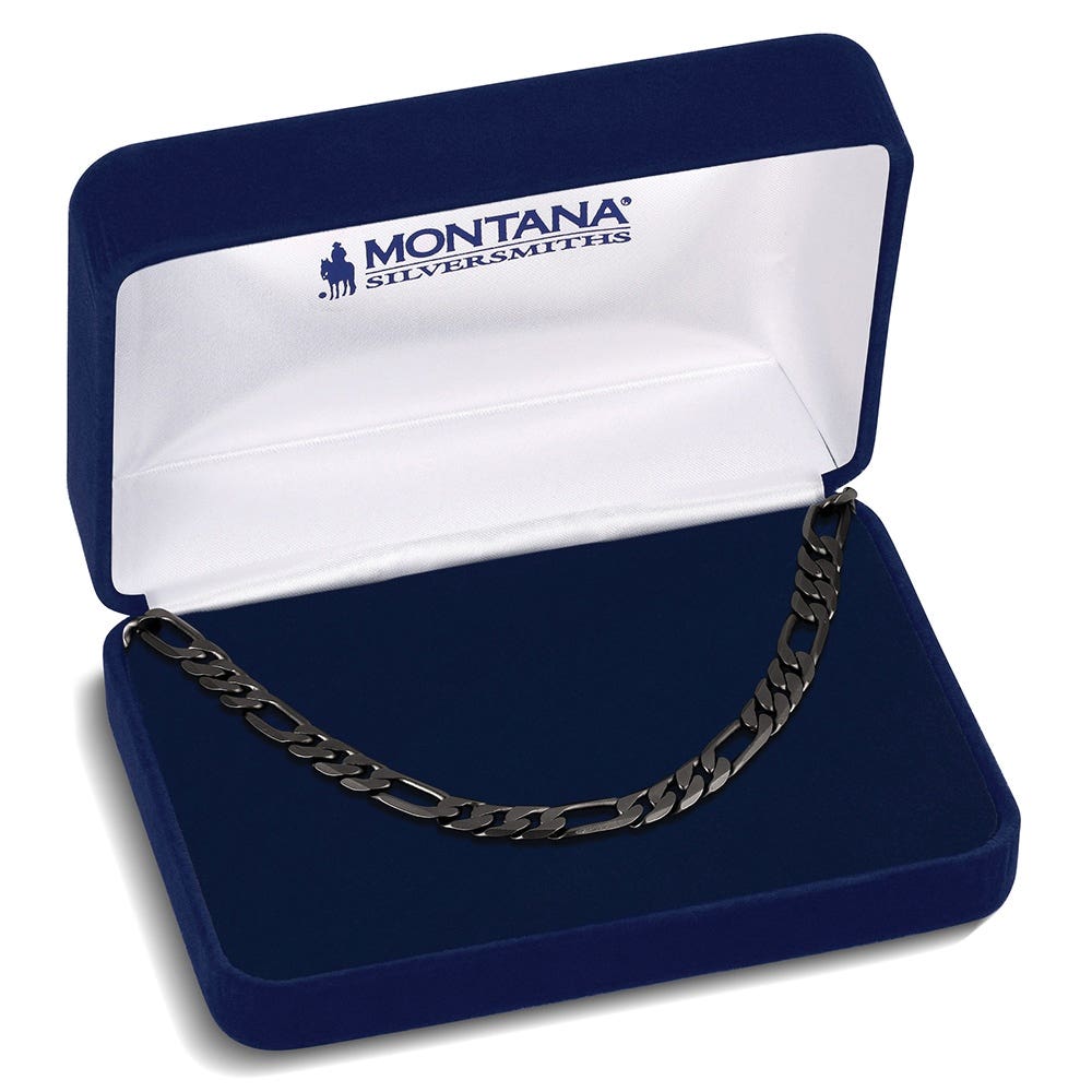 Montana Silversmiths NC6438 Necklace, Men's, One-Size, Onyx Chain, Stainless Steel