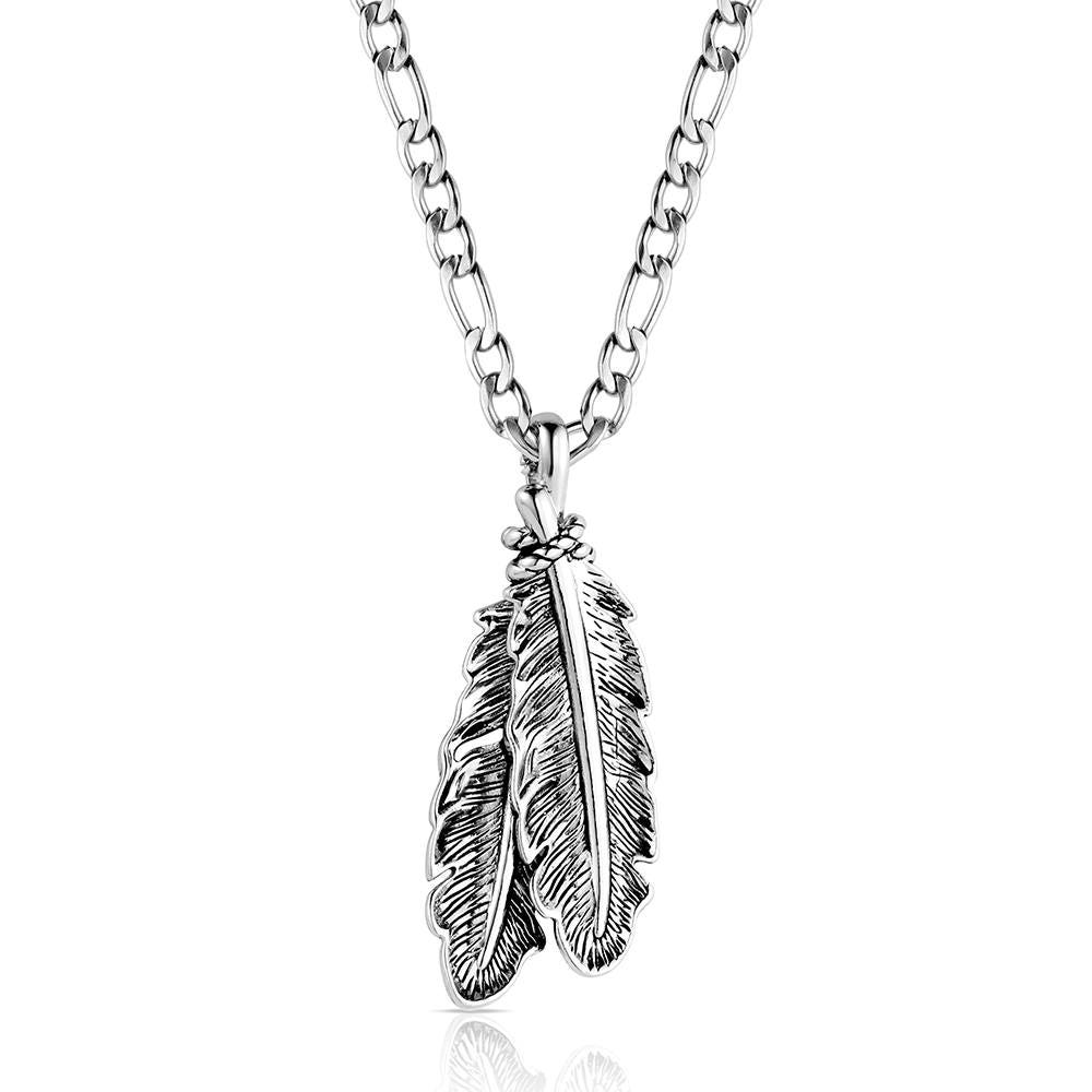Montana Silversmiths NC6439 Necklace, One-Size, Shadow Feather, Brass