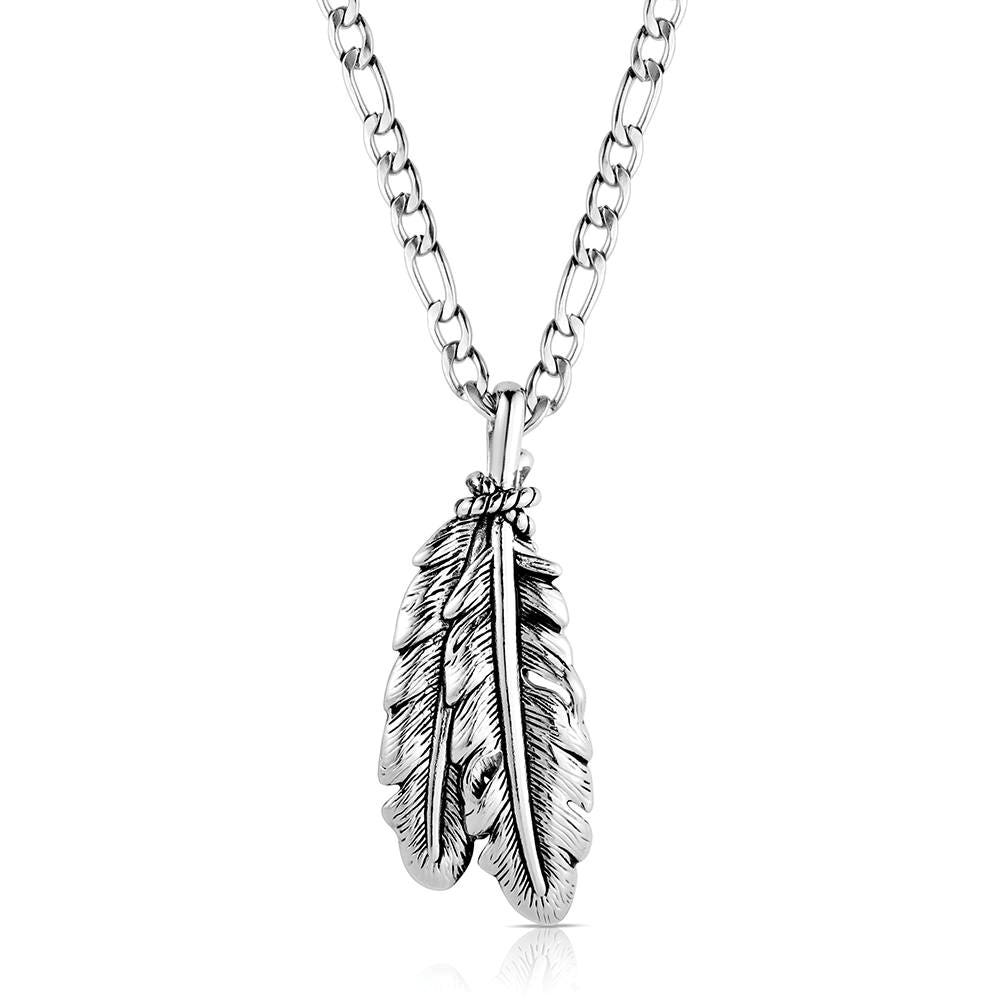 Montana Silversmiths NC6439 Necklace, One-Size, Shadow Feather, Brass