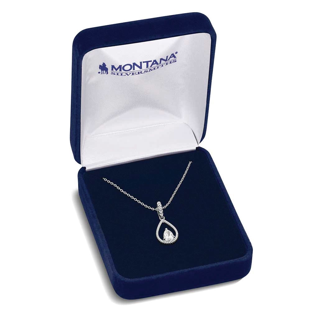 Montana Silversmiths NC6455 Necklace, Women's, Wandering Trail, Cubic Zirconia Gemstone, Brass